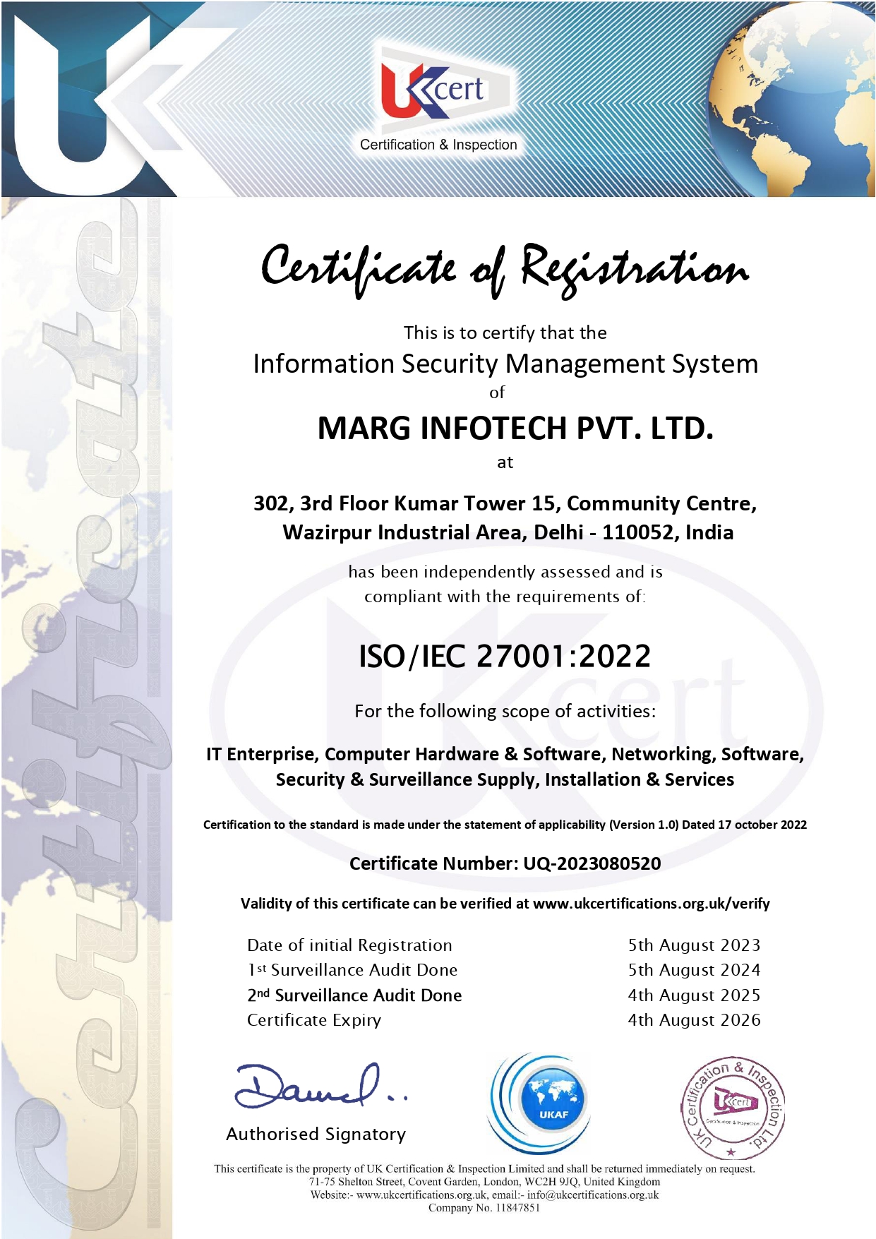 NSIC Certificate